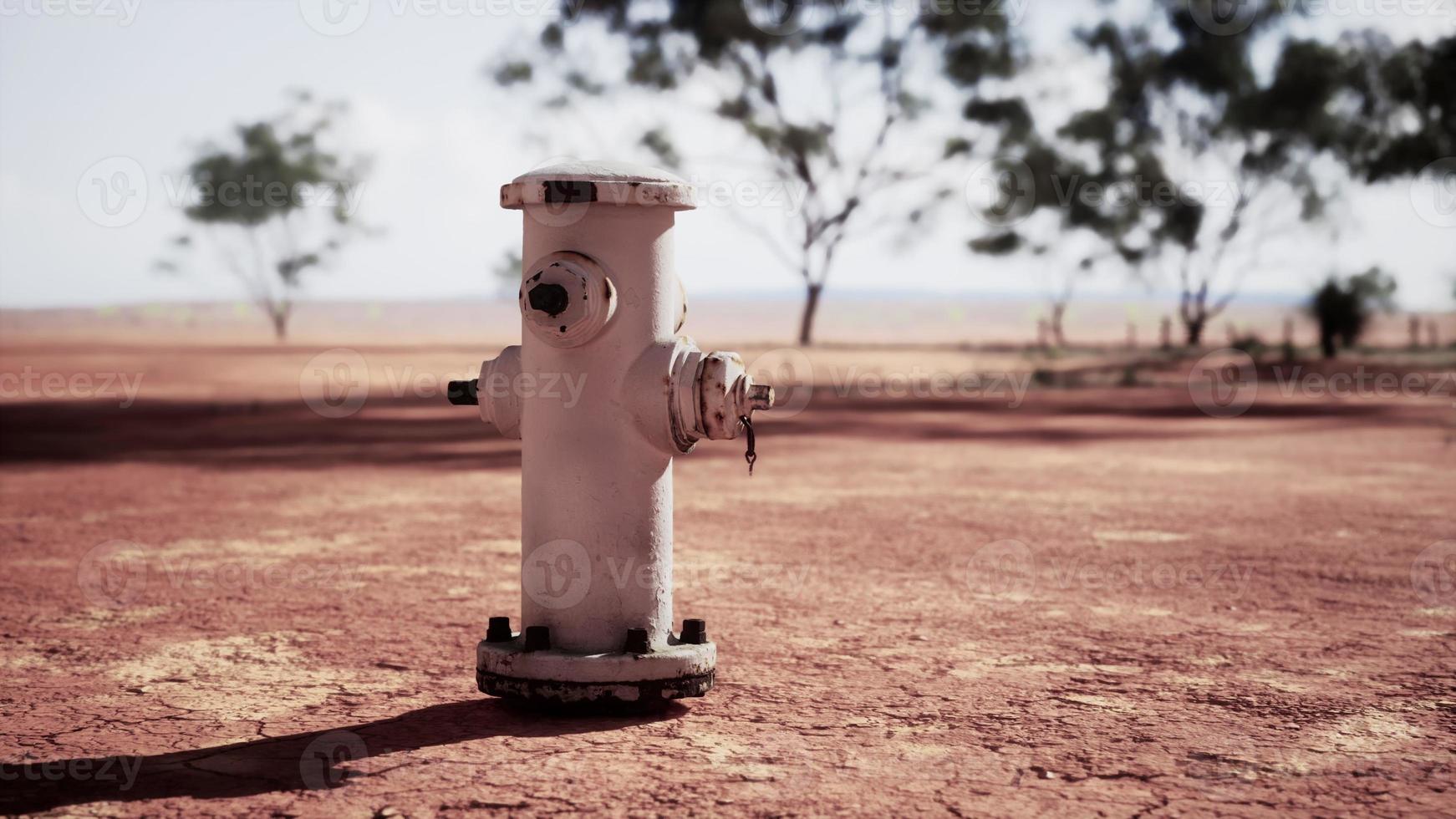 Hidrante oxidado viejo en el desierto foto