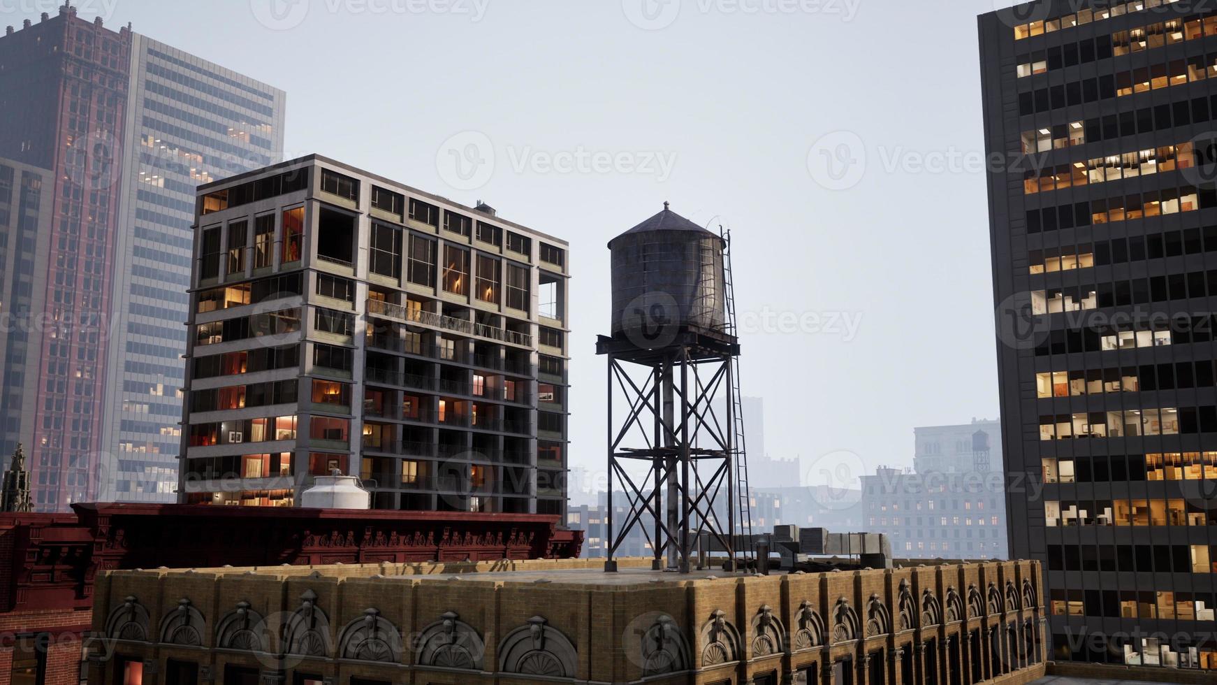 detalle del tanque de la torre de agua de nueva york foto