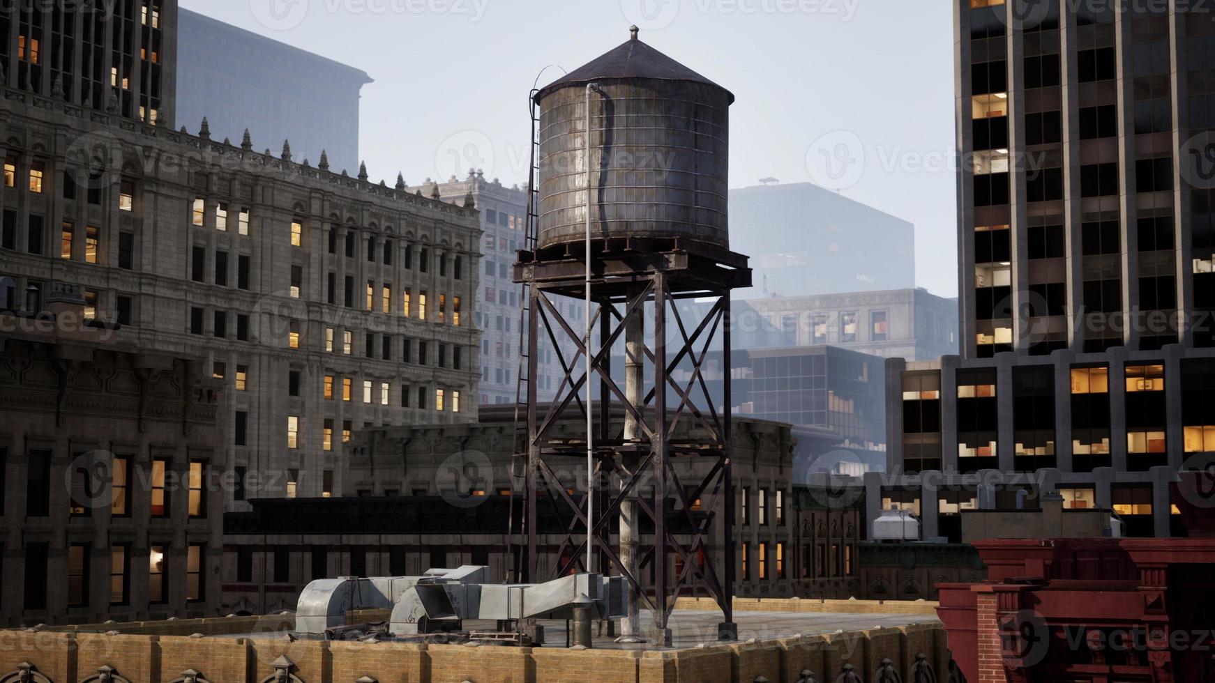 detalle del tanque de la torre de agua de nueva york foto