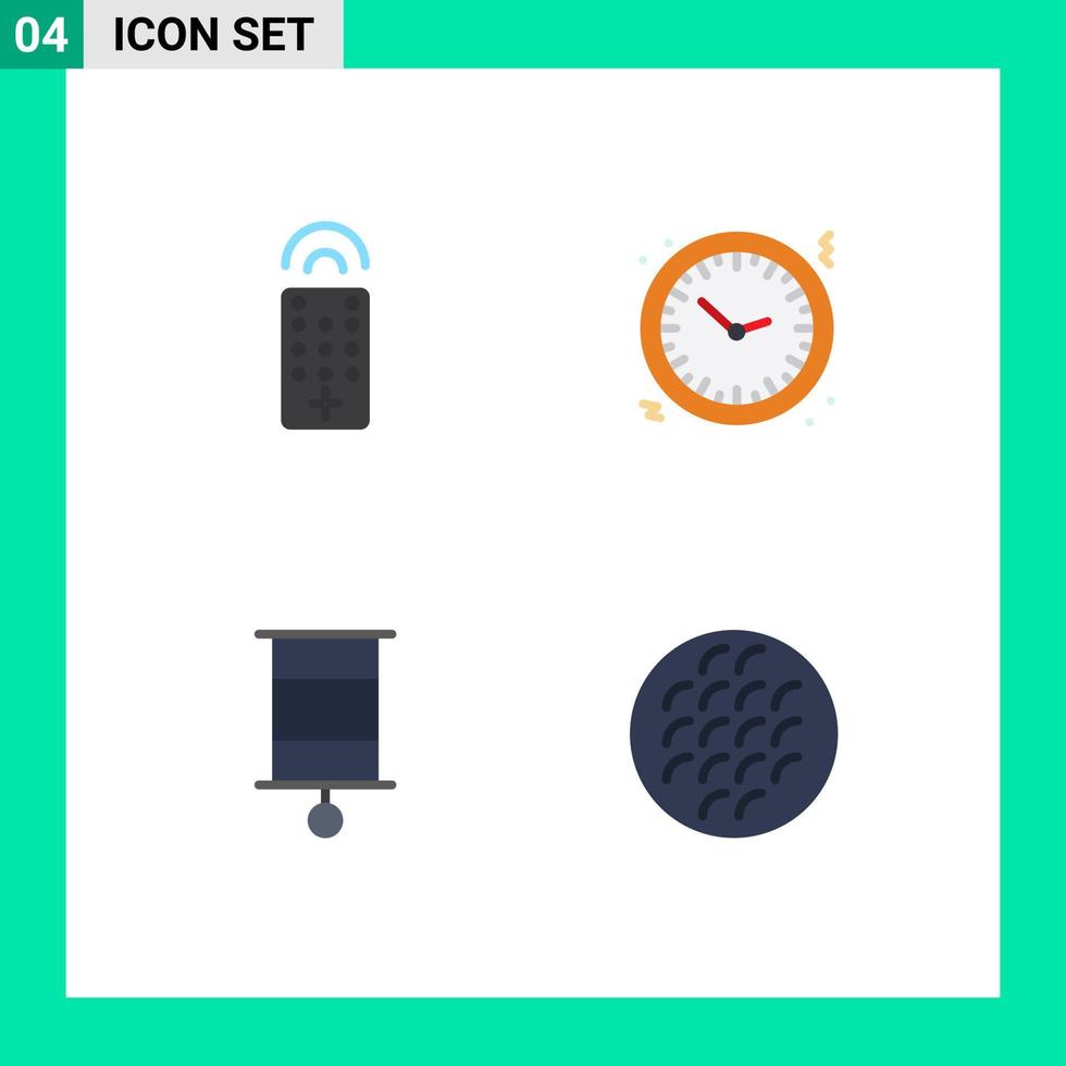 4 interfaz de usuario paquete de iconos planos de signos y símbolos modernos de control niño tiempo de navidad juguete elementos de diseño vectorial editables vector