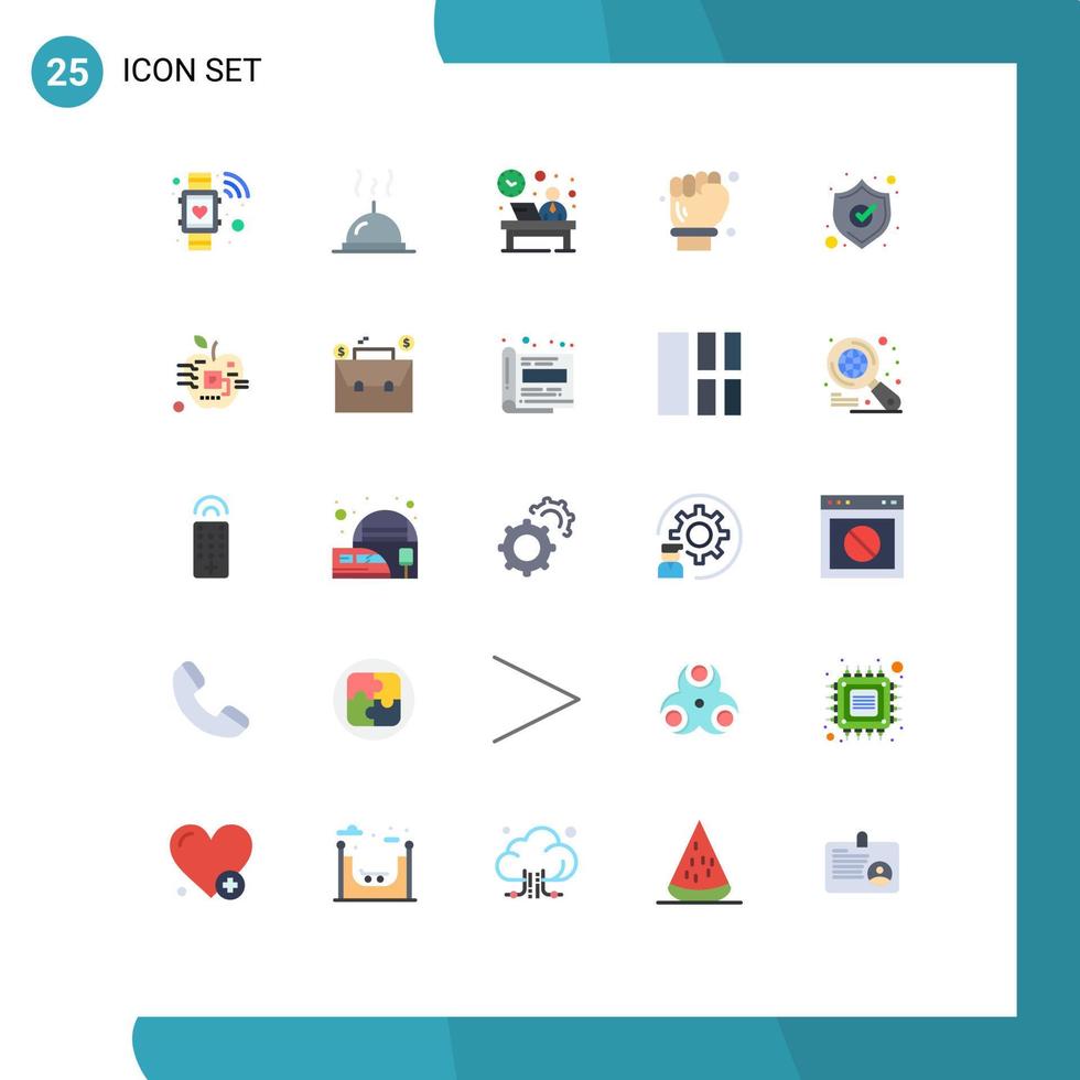 25 Creative Icons Modern Signs and Symbols of security spanner front engineer labour hand Editable Vector Design Elements