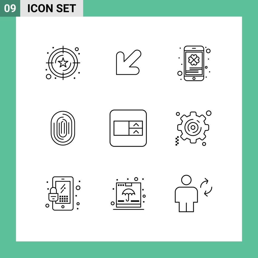 9 Creative Icons Modern Signs and Symbols of form scanner mobile scan identity Editable Vector Design Elements
