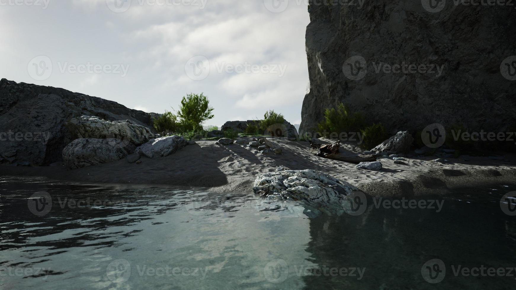 Rock Coastline and Crystal Clear Mediterranean Sea photo