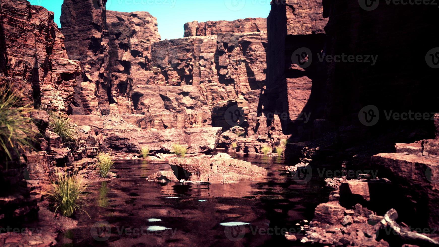 río colorado con hermosas paredes de arenisca y cañones foto