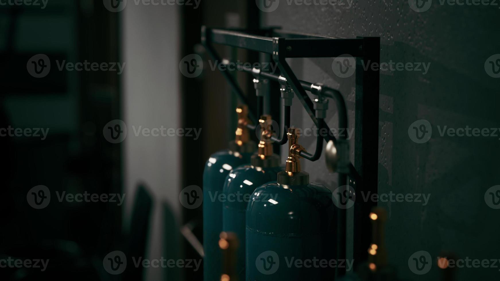old Oxygen tank in the factory photo