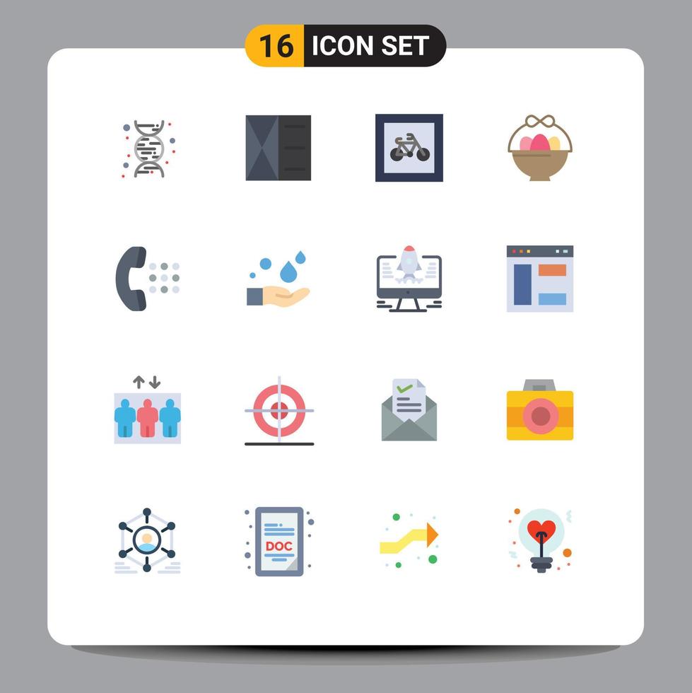 16 Creative Icons Modern Signs and Symbols of dial apps parking easter basket Editable Pack of Creative Vector Design Elements