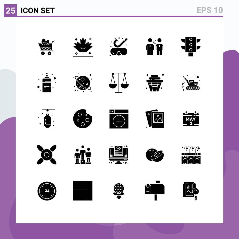 User Interface Pack of 25 Basic Solid Glyphs of partners deal goggles cooperation agreement Editable Vector Design Elements