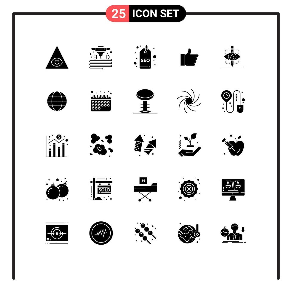 25 Creative Icons Modern Signs and Symbols of pollution ecology seo love like Editable Vector Design Elements