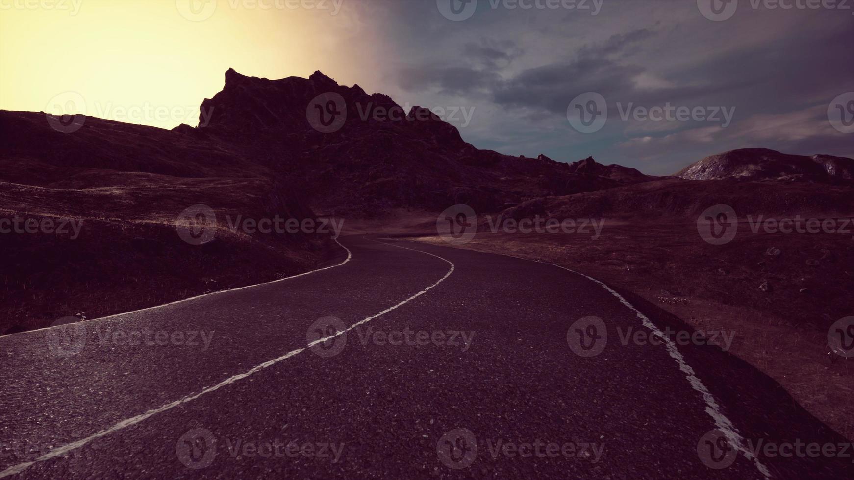 Panoramic view of the Atlantic Ocean and the road photo