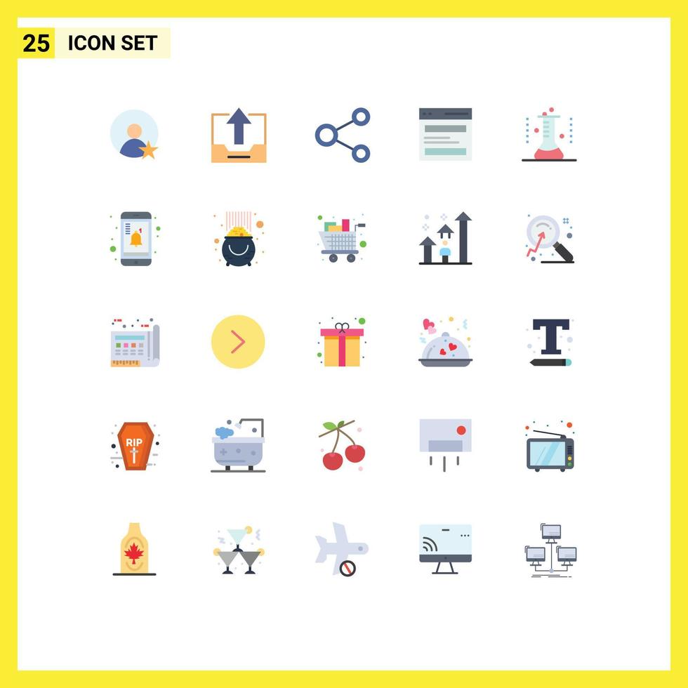 Pictogram Set of 25 Simple Flat Colors of user hero connect header social Editable Vector Design Elements