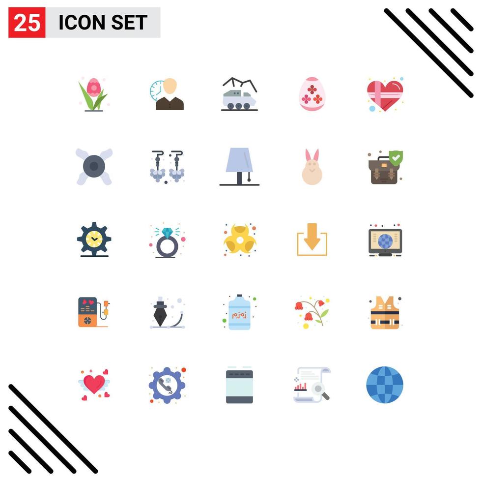 Stock Vector Icon Pack of 25 Line Signs and Symbols for easter egg surface schedule rover exploration Editable Vector Design Elements