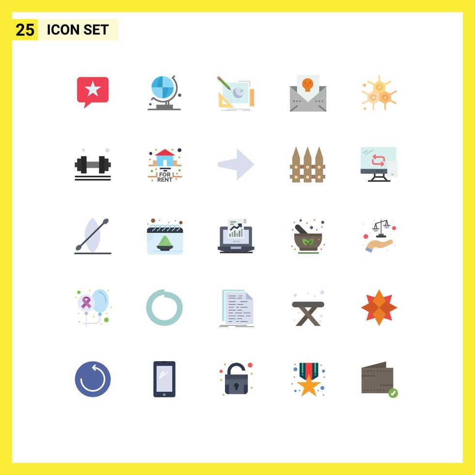 Flat Color Pack of 25 Universal Symbols of chemist horror design halloween address Editable Vector Design Elements