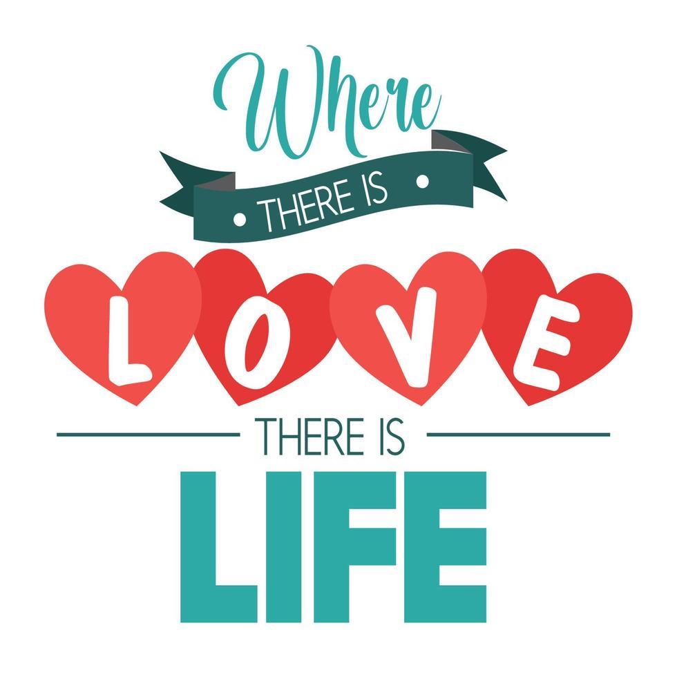 Famous Love Quotes vector typography