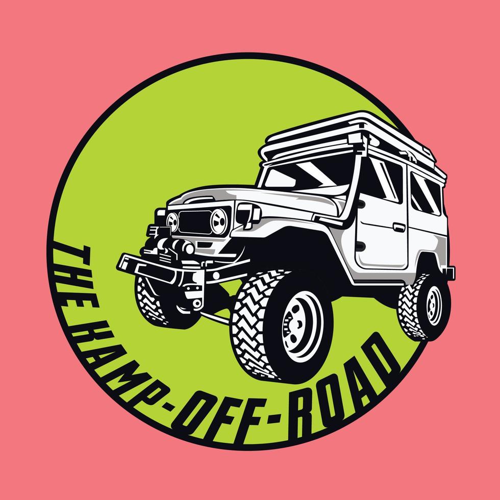 el cartel de kamp off road vector