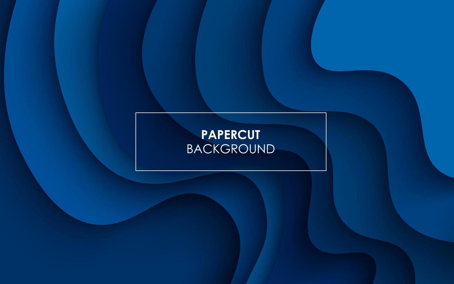 Multi layers blue texture 3D papercut layers in gradient vector banner. Abstract paper cut art background design for website template. Topography map concept or smooth origami paper cut