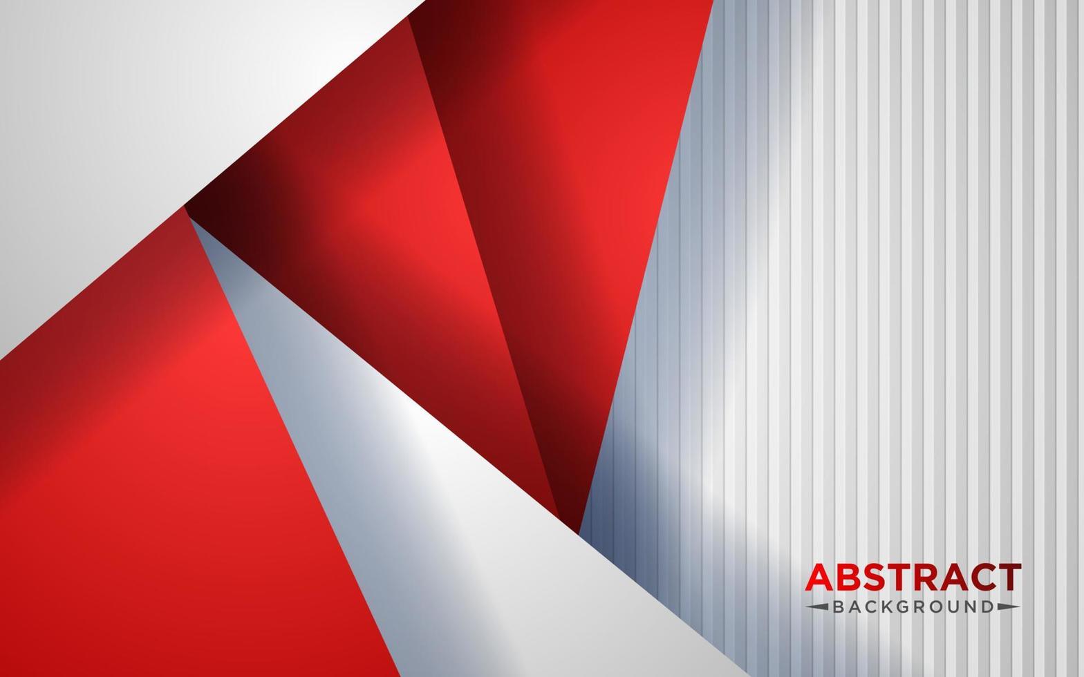Abstract red and white triangle overlapping layers geometric background a combination. eps10 vector