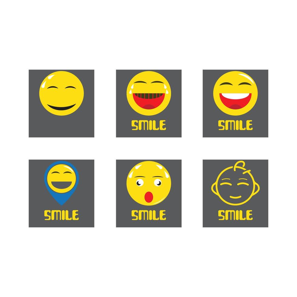 Smile happy icon vector illustration design symbol template