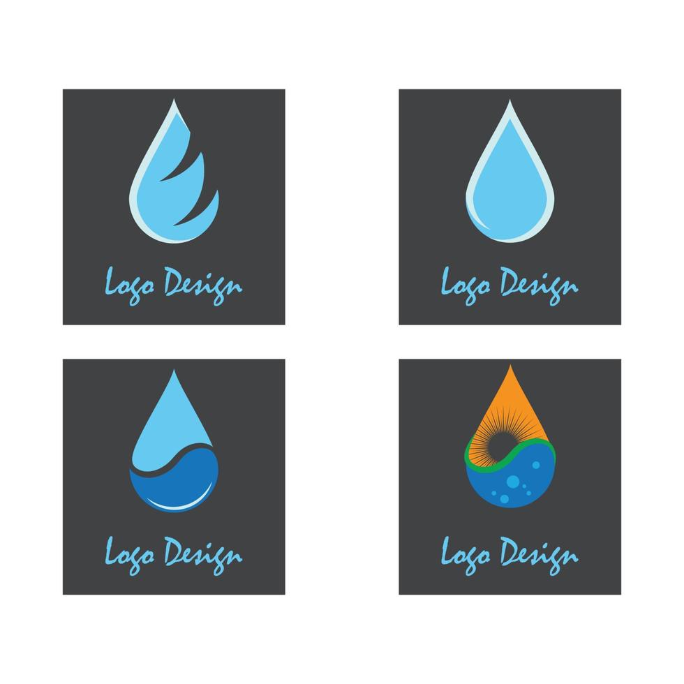 Water drop Logo Template vector illustration design