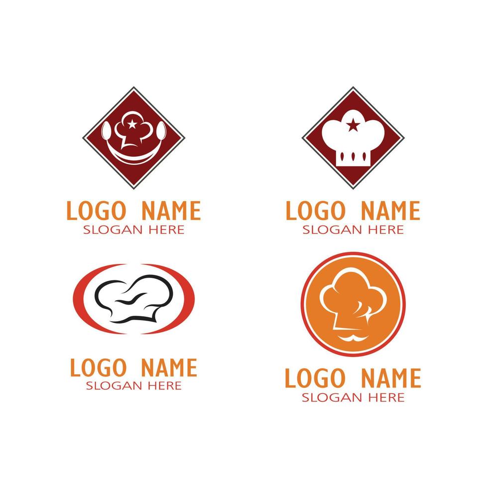 hat chef logo template vector illustration
