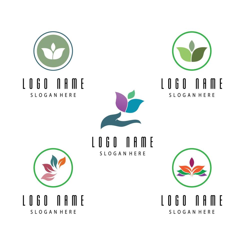 Leaf and Shutter Lens Aperture for Nature Photographer logo design inspiration vector