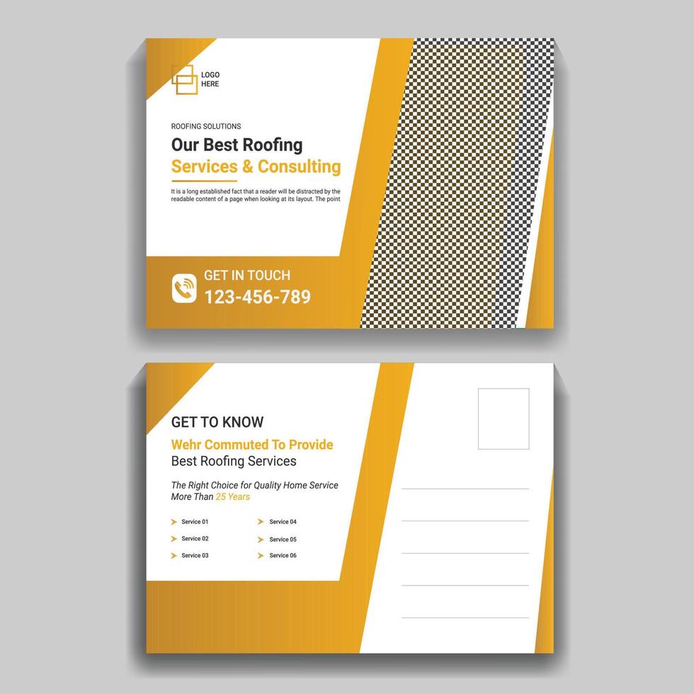 Creative and Business post card design template vector