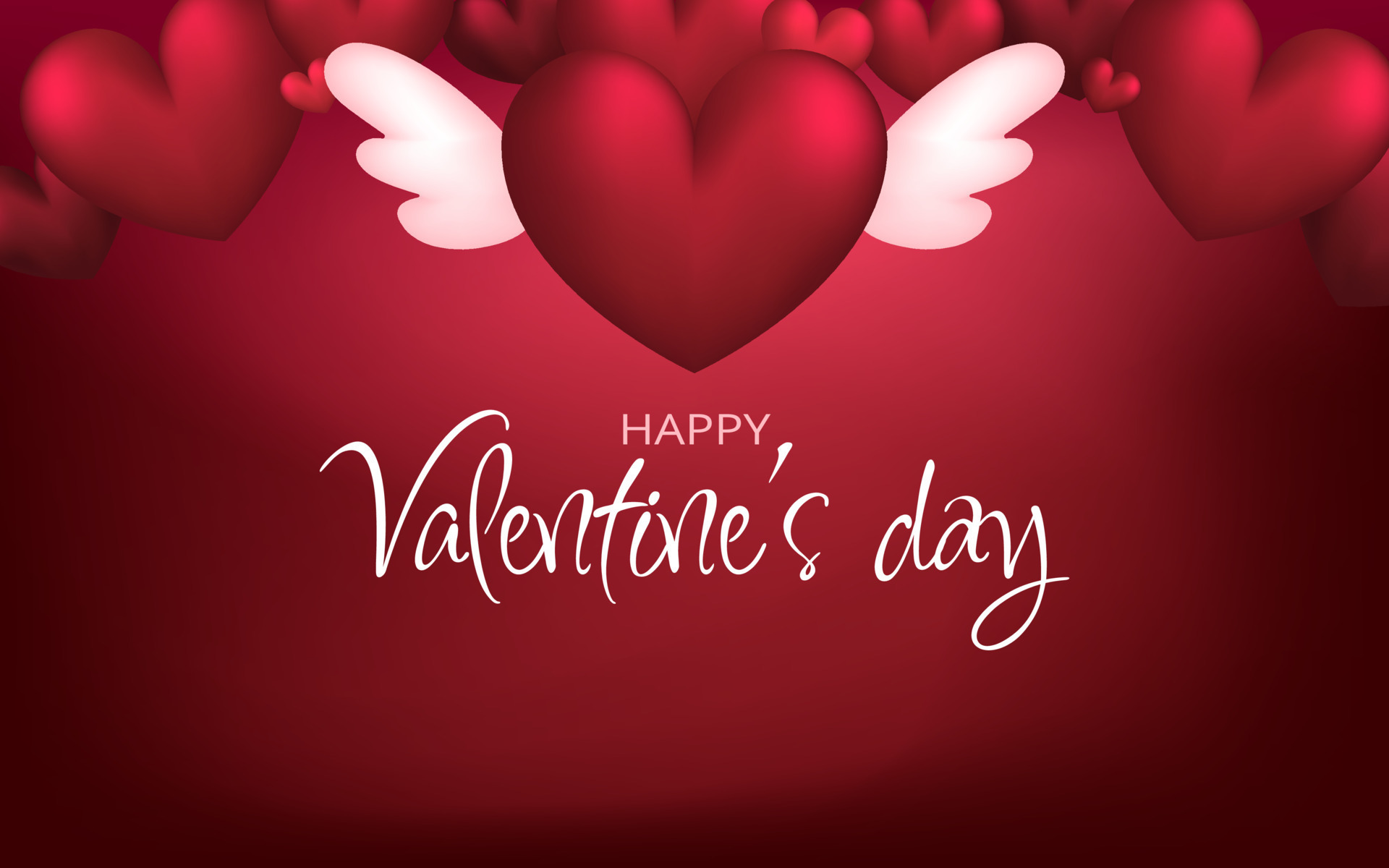 Valentines day sale red romantic background with heart with wings,  template. Realistic 3d design. Vector illustration. For wallpaper, flyer,  invitation, poster, brochure, banner. 17283296 Vector Art at Vecteezy