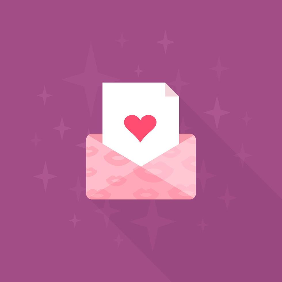 A letter with love. Vector illustration