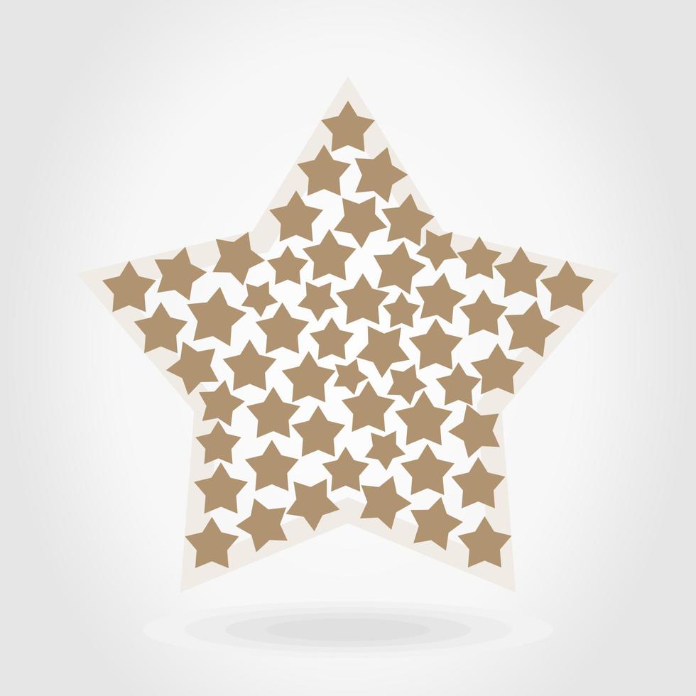 Star made of small stars. A vector illustration