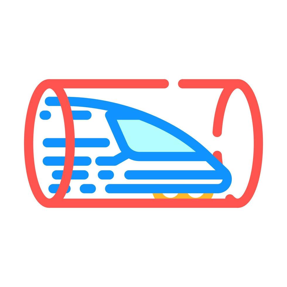 hyperloop railway color icon vector illustration