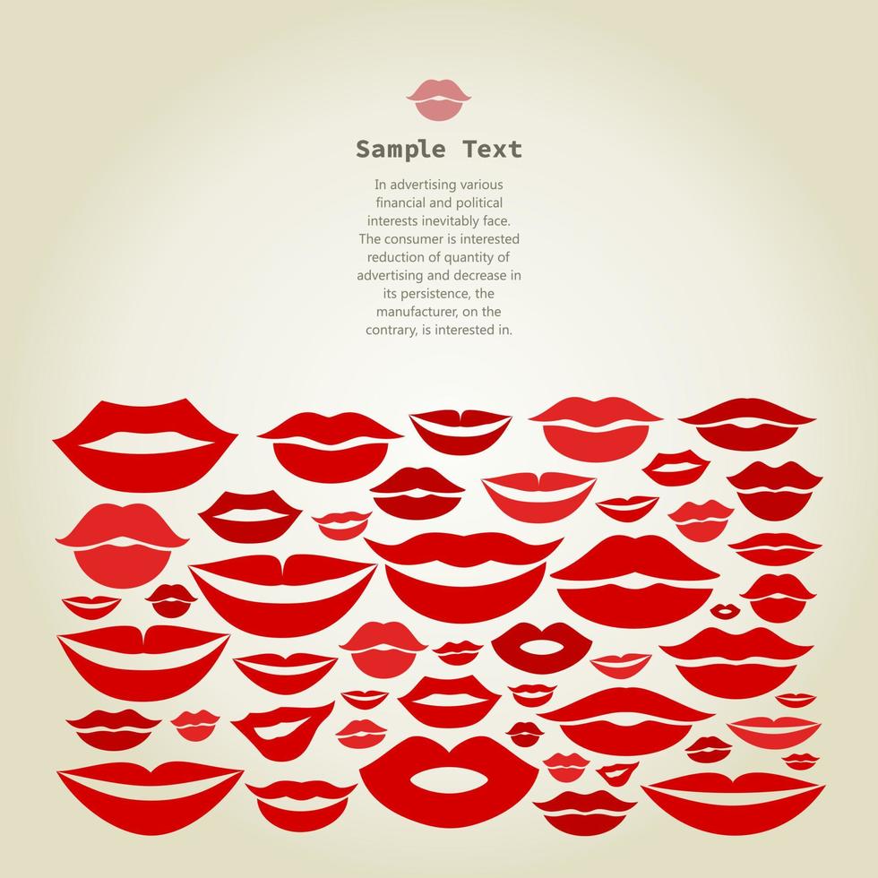 Frame from lips. A vector illustration