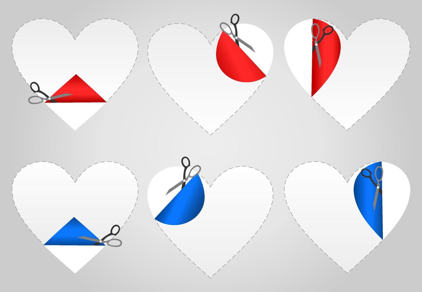 Set of icons on a theme heart. Vector illustration