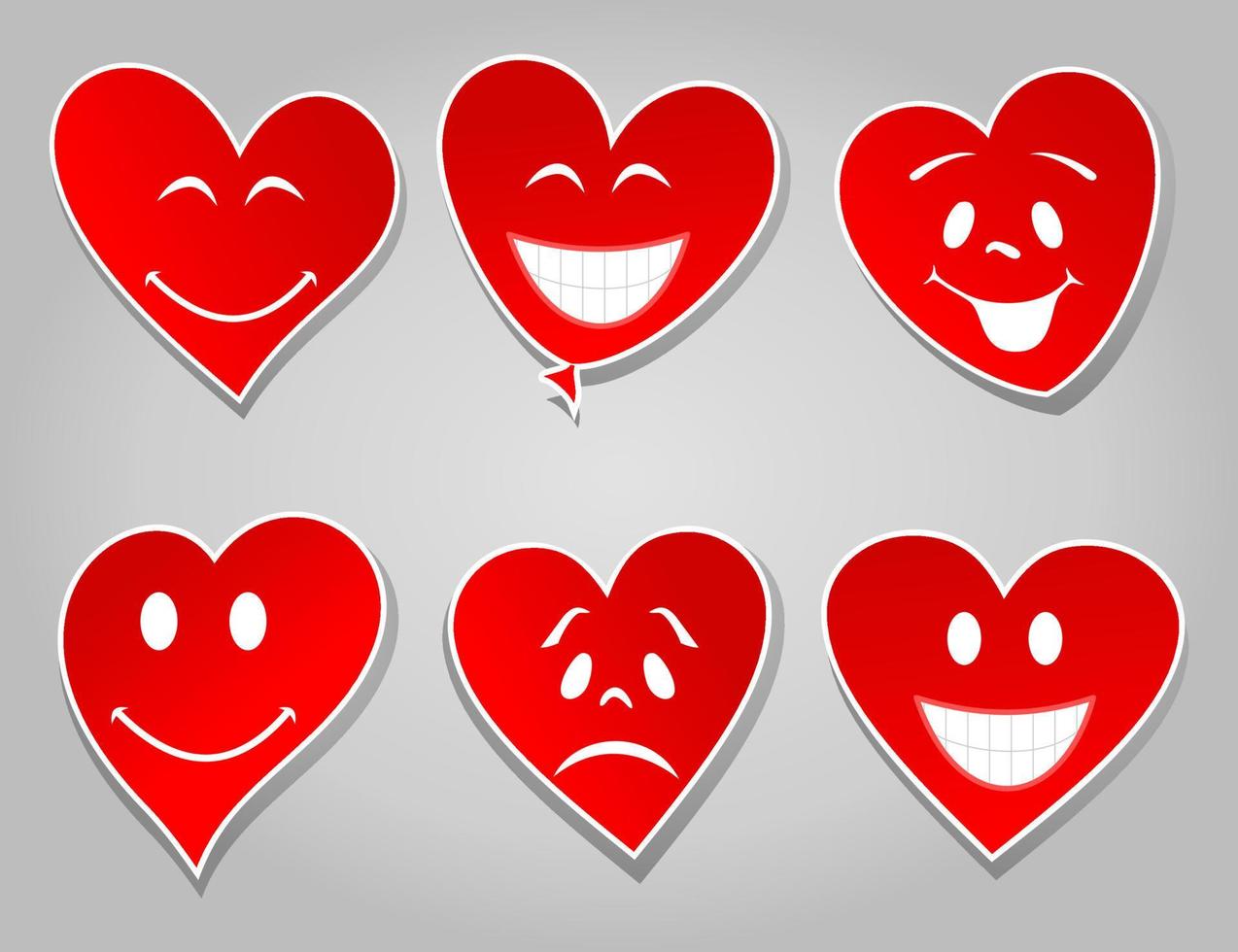 Set of icons on a theme heart. Vector illustration