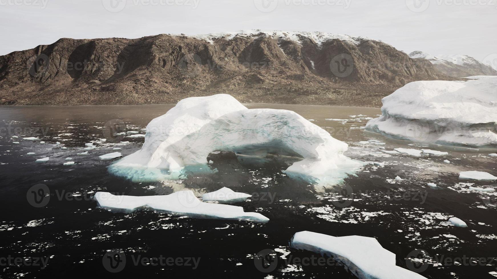 Glaciers and the icebergs of Antarctica photo