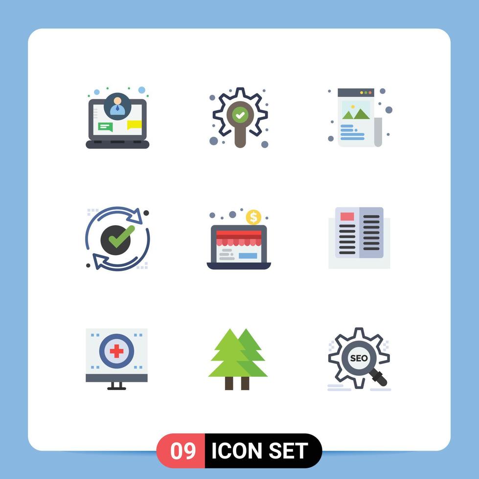 9 Creative Icons Modern Signs and Symbols of economy reload creative good ok Editable Vector Design Elements