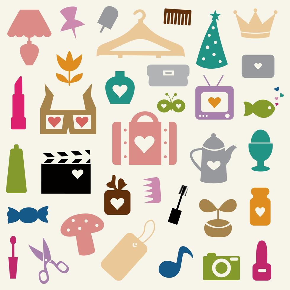 Set on a love theme. A vector illustration
