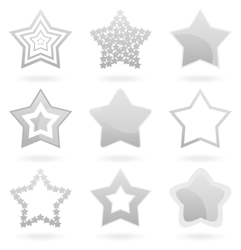 icono de una estrella de color gris. una ilustración vectorial vector