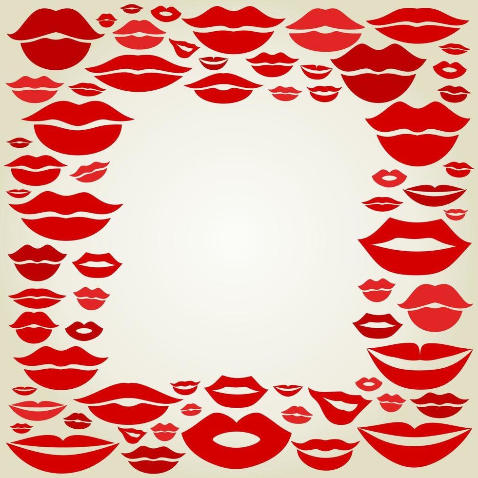 Frame from lips. A vector illustration