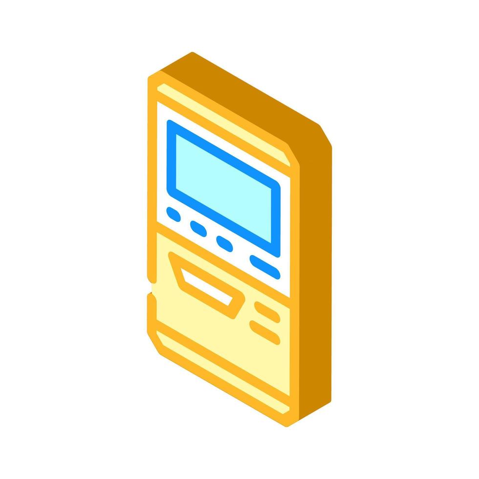 terminal para comprar boleto icono isométrico ilustración vectorial vector