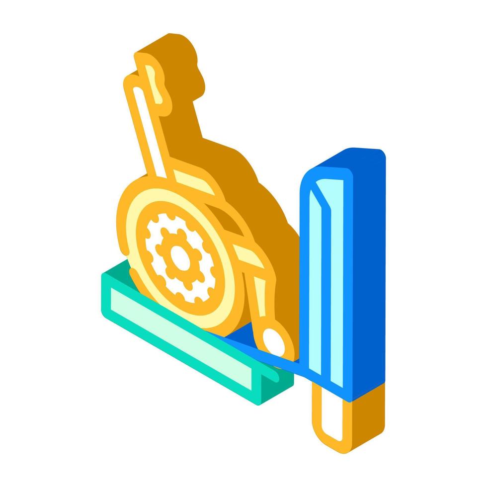 ramp to train isometric icon vector illustration