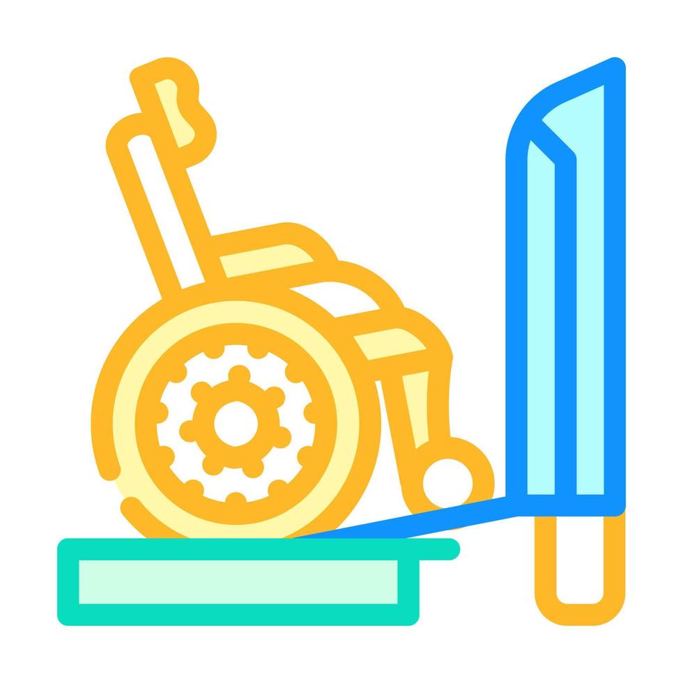 rampa para entrenar icono de color ilustración vectorial vector