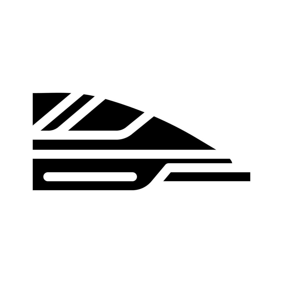 high speed train glyph icon vector illustration