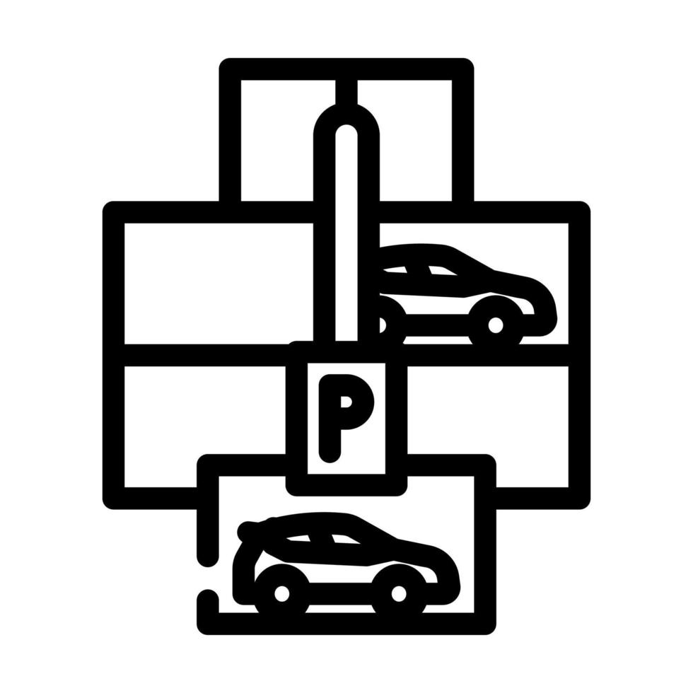 multi-level parking line icon vector illustration