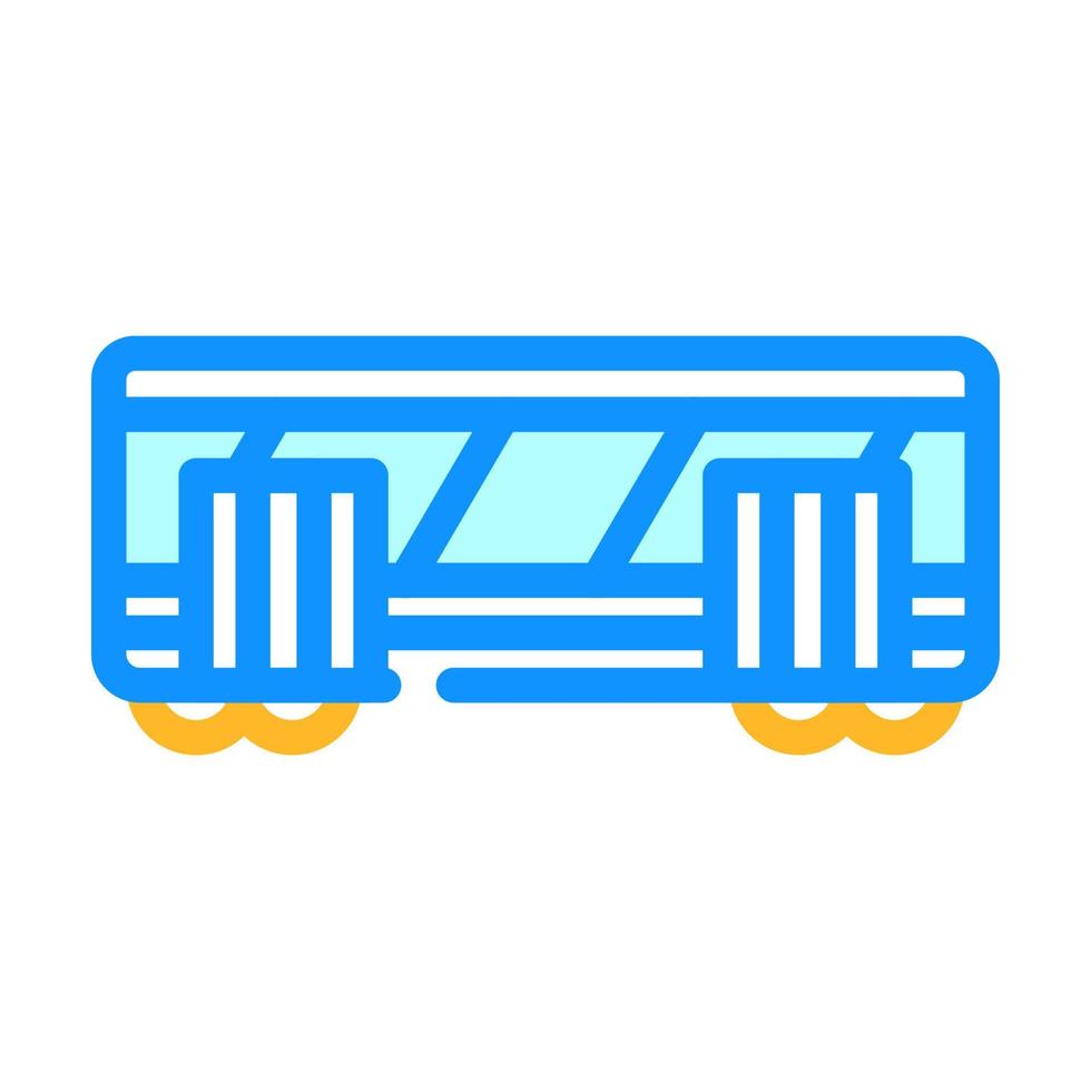 railway carriage color icon vector illustration