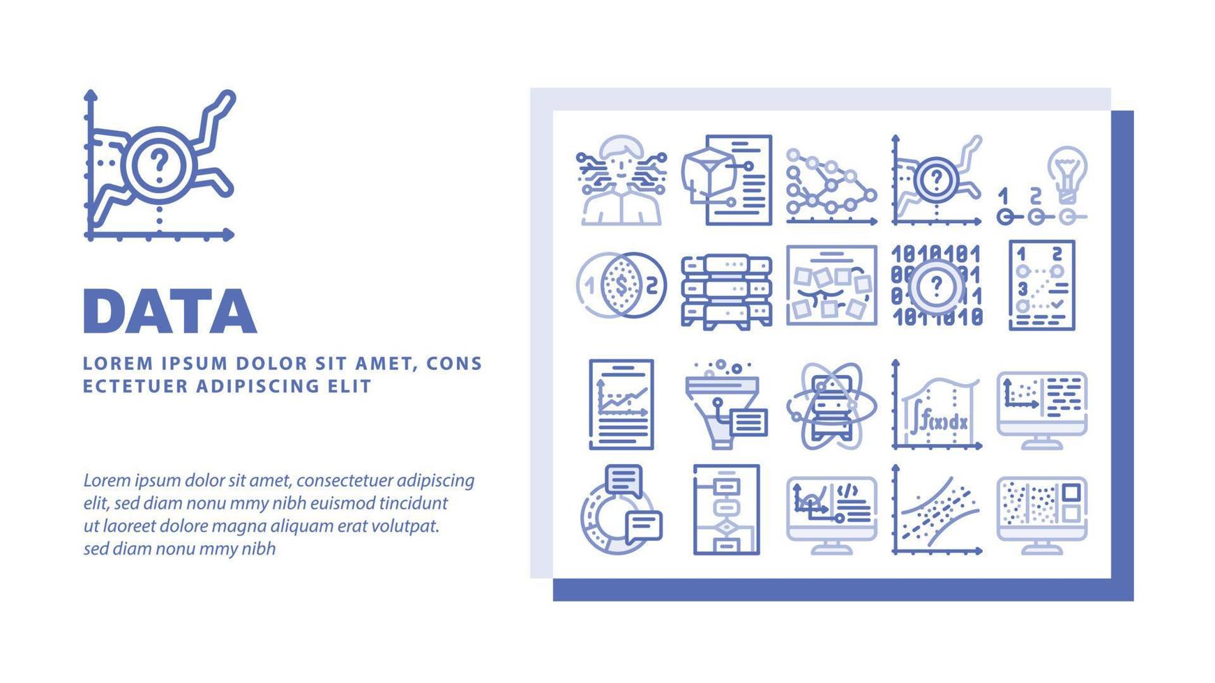 vector de encabezado de aterrizaje de tecnología innovadora de ciencia de datos