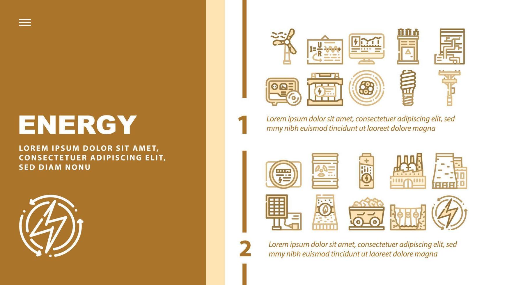 Energy Manufacturing Landing Header Vector