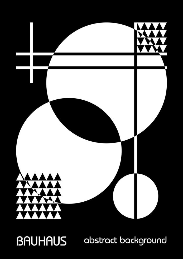 Minimal vintage 20s geometric design posters, wall art, template, layout with primitive shapes elements. Bauhaus retro pattern background, vector abstract circle, triangle and square line art