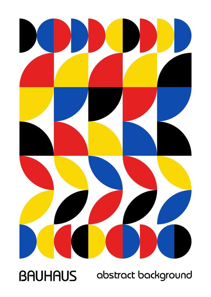 Minimal vintage 20s geometric design posters, wall art, template, layout with primitive shapes elements. Bauhaus retro pattern background, vector abstract circle, triangle and square line art.