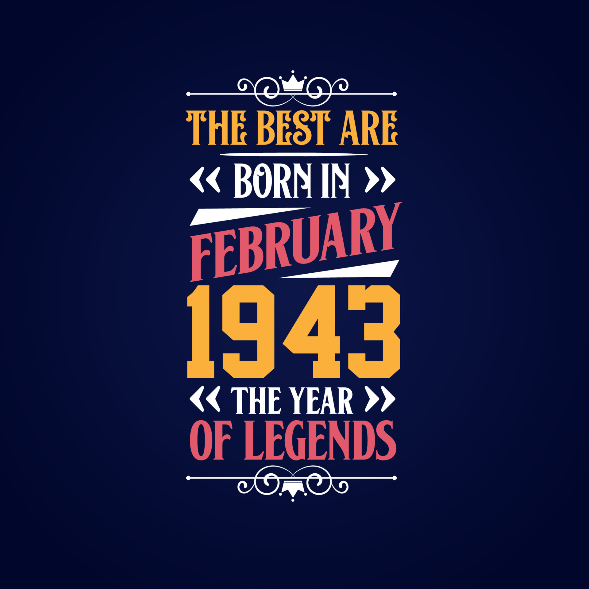 Best are born in February 1943. Born in February 1943 the legend