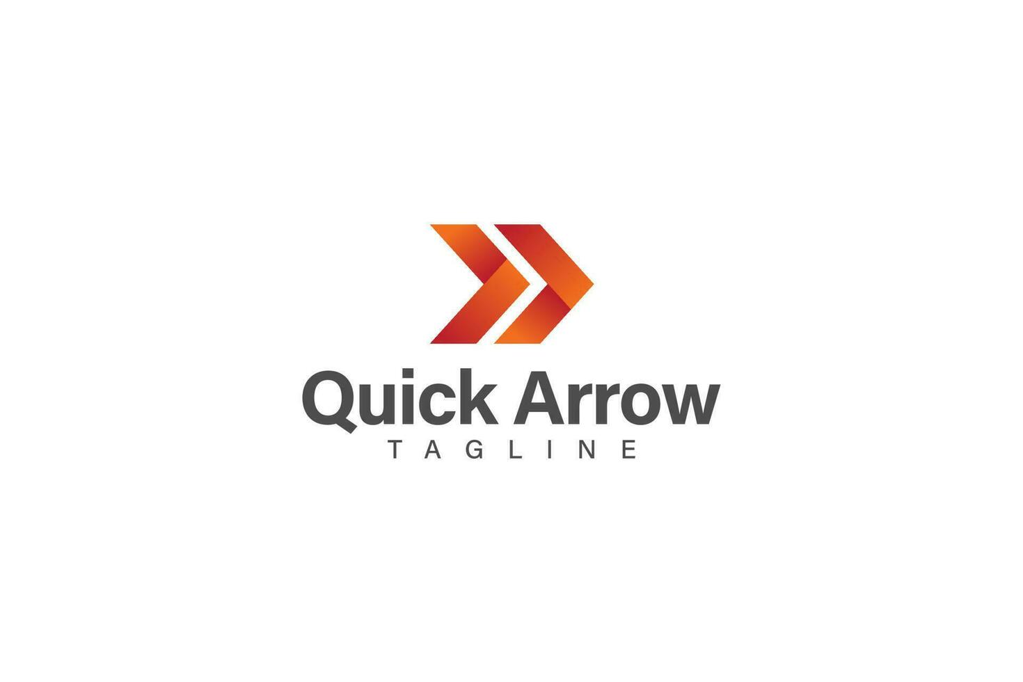 Quick arrow logo or icon design vector