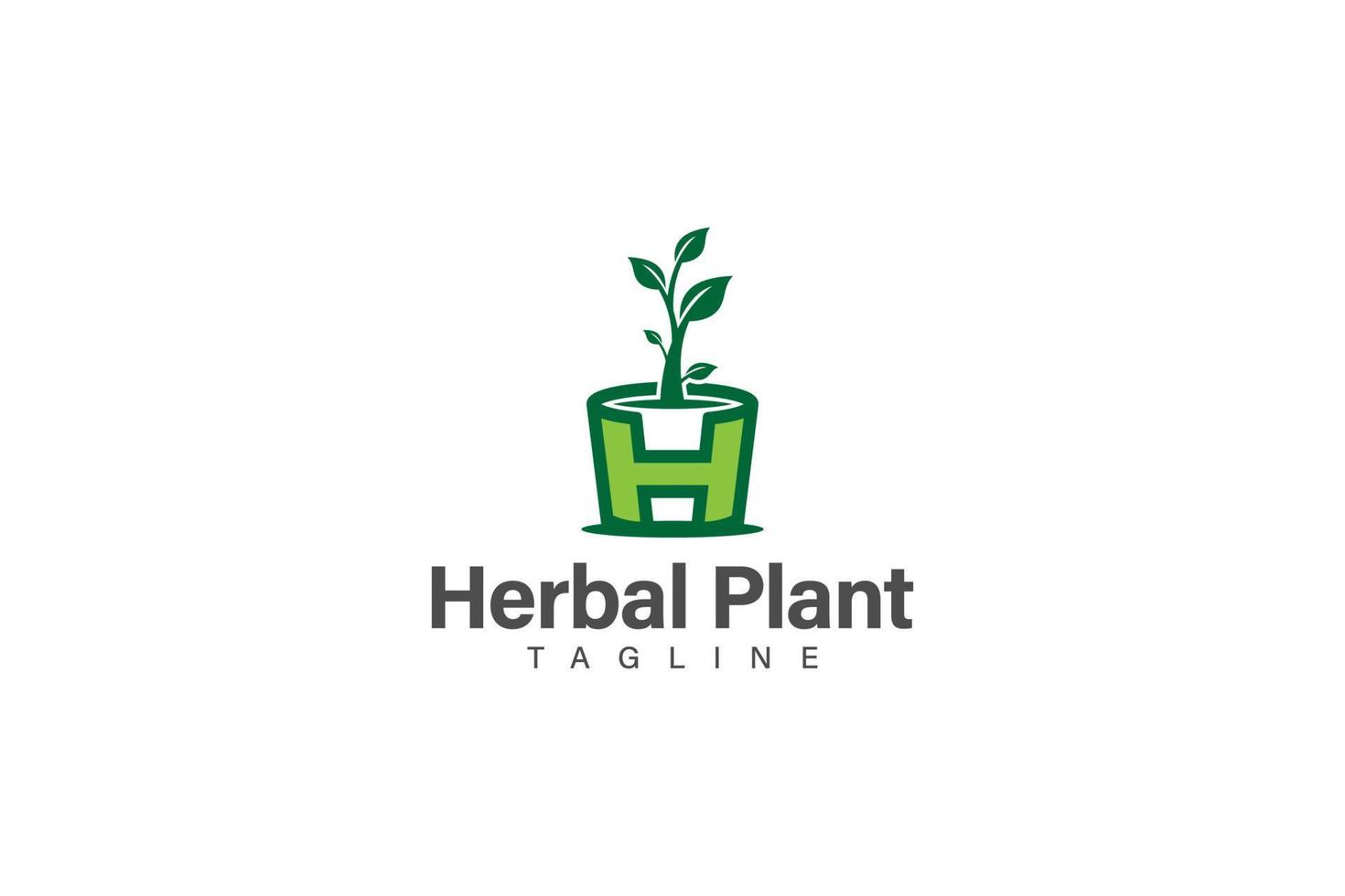 vector de diseño de logotipo de planta de hierbas